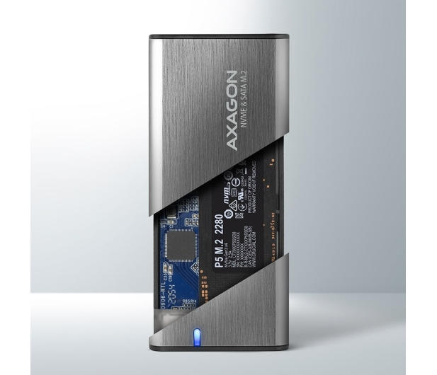 Axagon EEM2-SG2, USB-C 10Gbps - M.2 NVMe & SATA SSD RAW box - 1353424 - zdjęcie 3